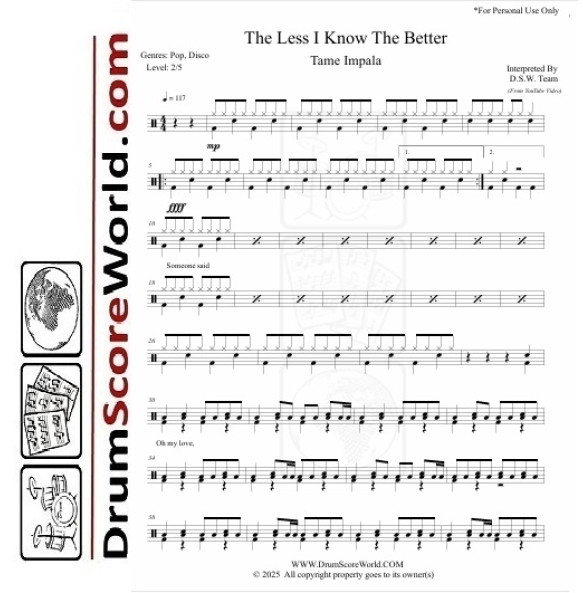 Tame Impala - The Less I Know The Better Tame Impala - The Less I Know The Better